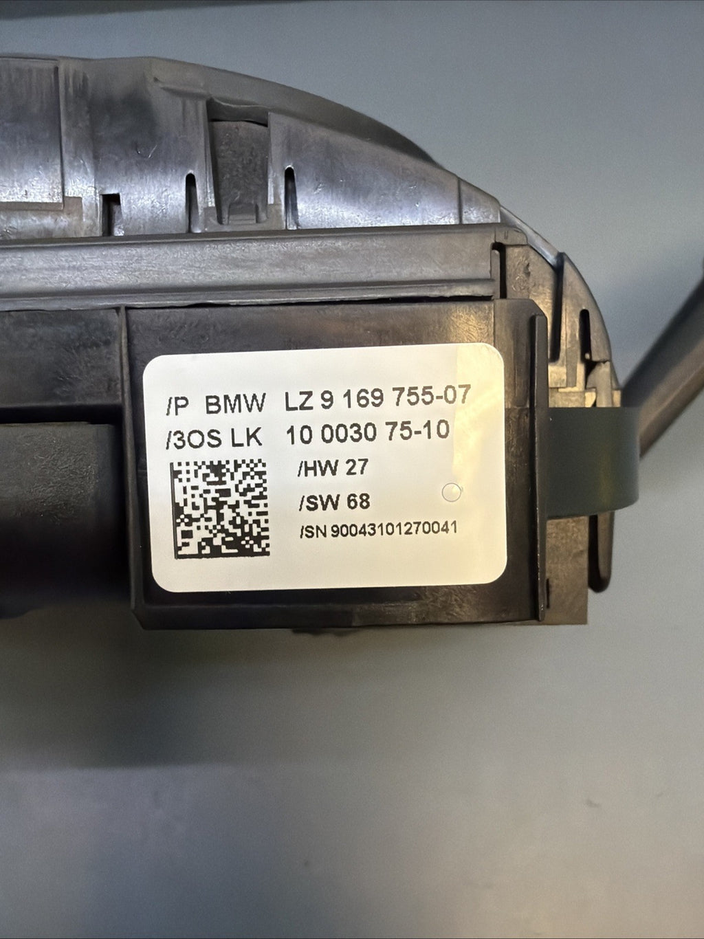 BMW 06-12 E90 STEERING COLUMN SWITCH MODULE HEATED W/ CLOCK SPRING OEM 9169755