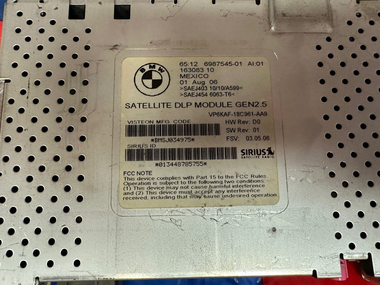 12-15 BMW 3 4 5 6 7 BLUETOOTH COMMUNICATION GPS CONTROL MODULE 9257153 OEM