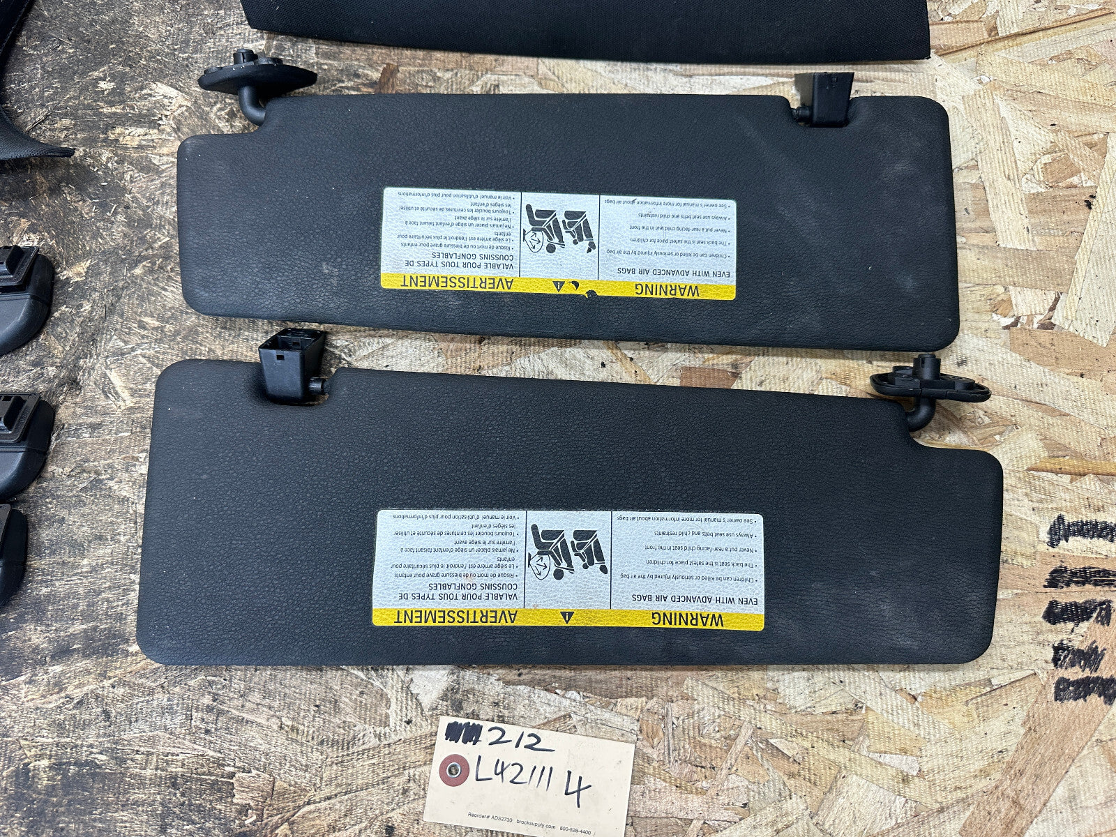 BMW 06-13 E70 X5 BLACK B+C+SUNVISOR+GRAB HANDLE+LIGHT INTERIOR TRIM SET 13 PC