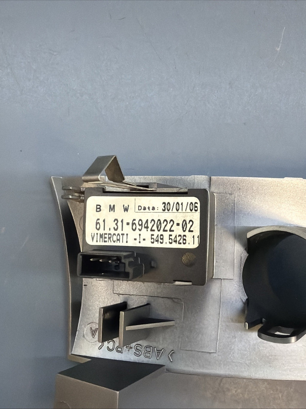 2006-2008 BMW 750Li 750I Park Distance Control Switch Trim Cover Gray 6942022