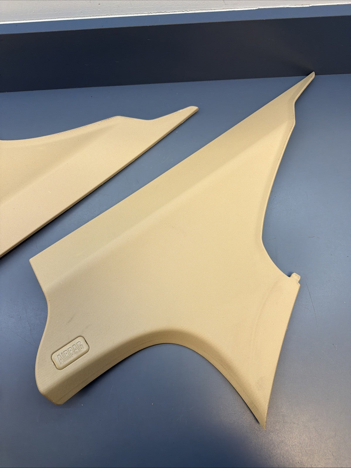 06-11 BMW 328i 335 E90 Rear Left Right C-Pillar Cover Trim BEIGE 7249659 7249660