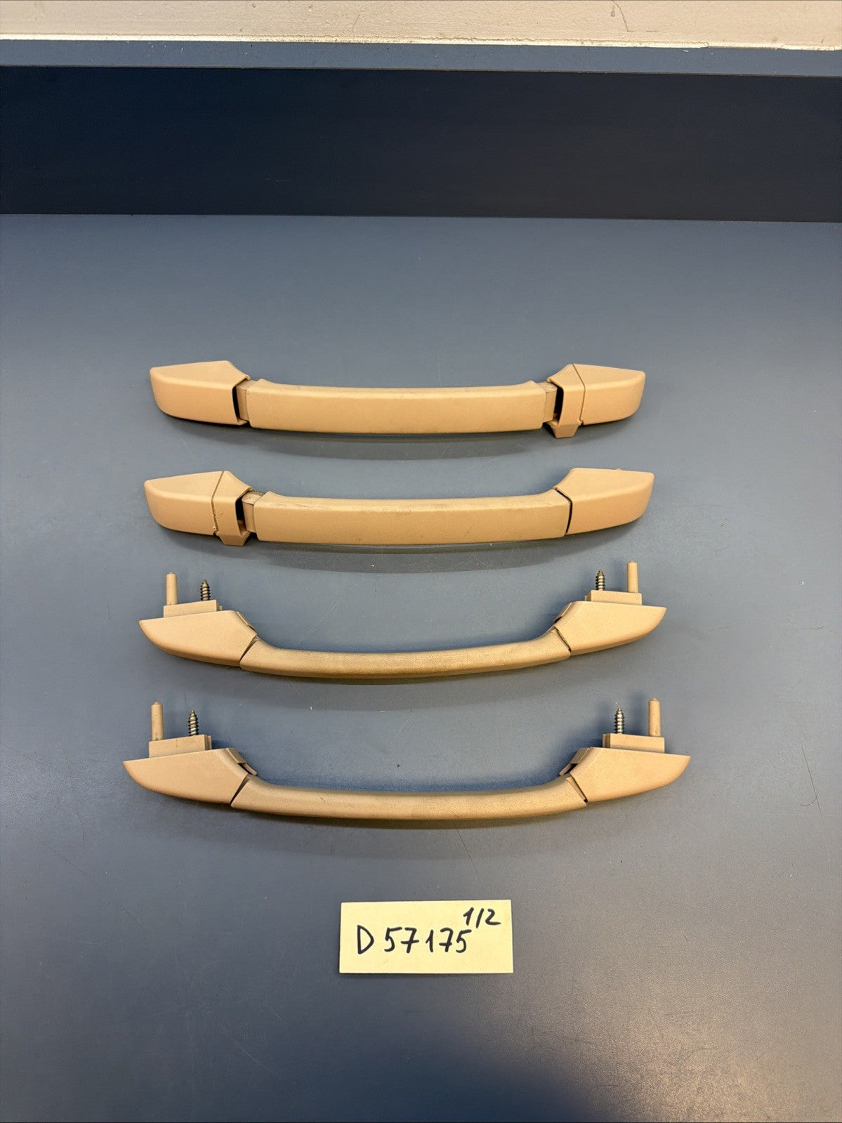 00-06 BMW E46 Headliner Grab Handle Set Front Rear Left Right Beige 8231321