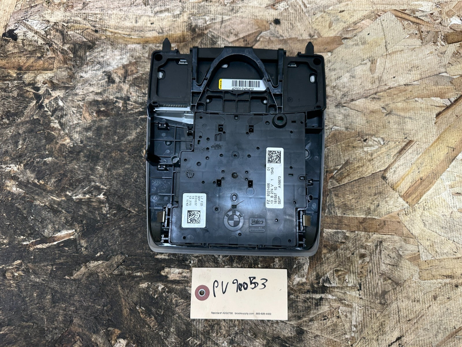 BMW F30 2012-2019 OVERHEAD DOME LIGHT SUNROOF SWITCH GRAY OEM 9321466