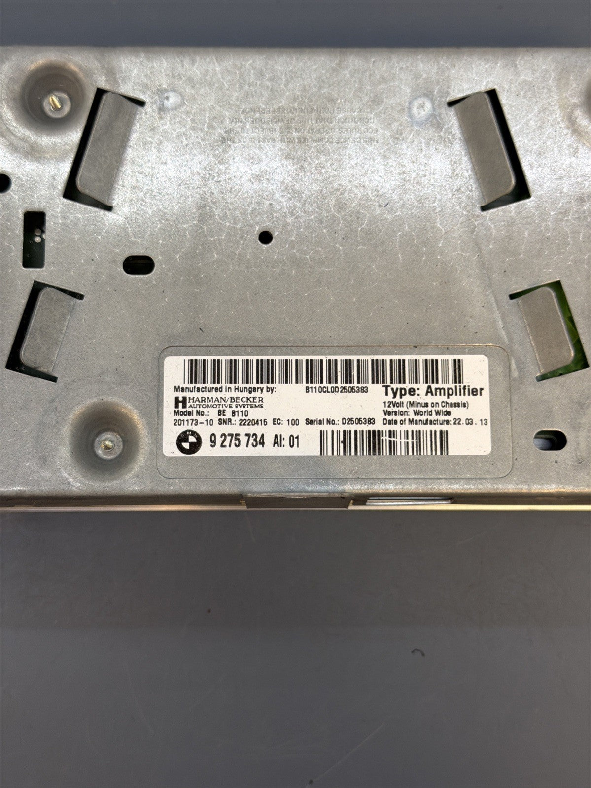 12-18 BMW 640i 650i Hi-Fi Audio Amplifier AMP Harman Becker 9275734 OEM