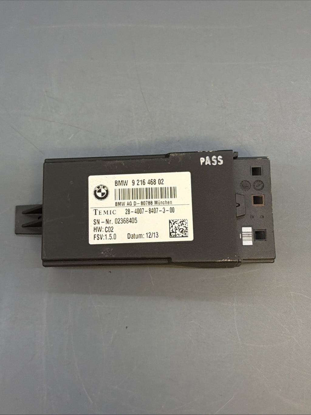 12-18 BMW 320i 328i 335i F30 FRONT OR REAR HEATED SEAT CONTROL MODULE 9216468