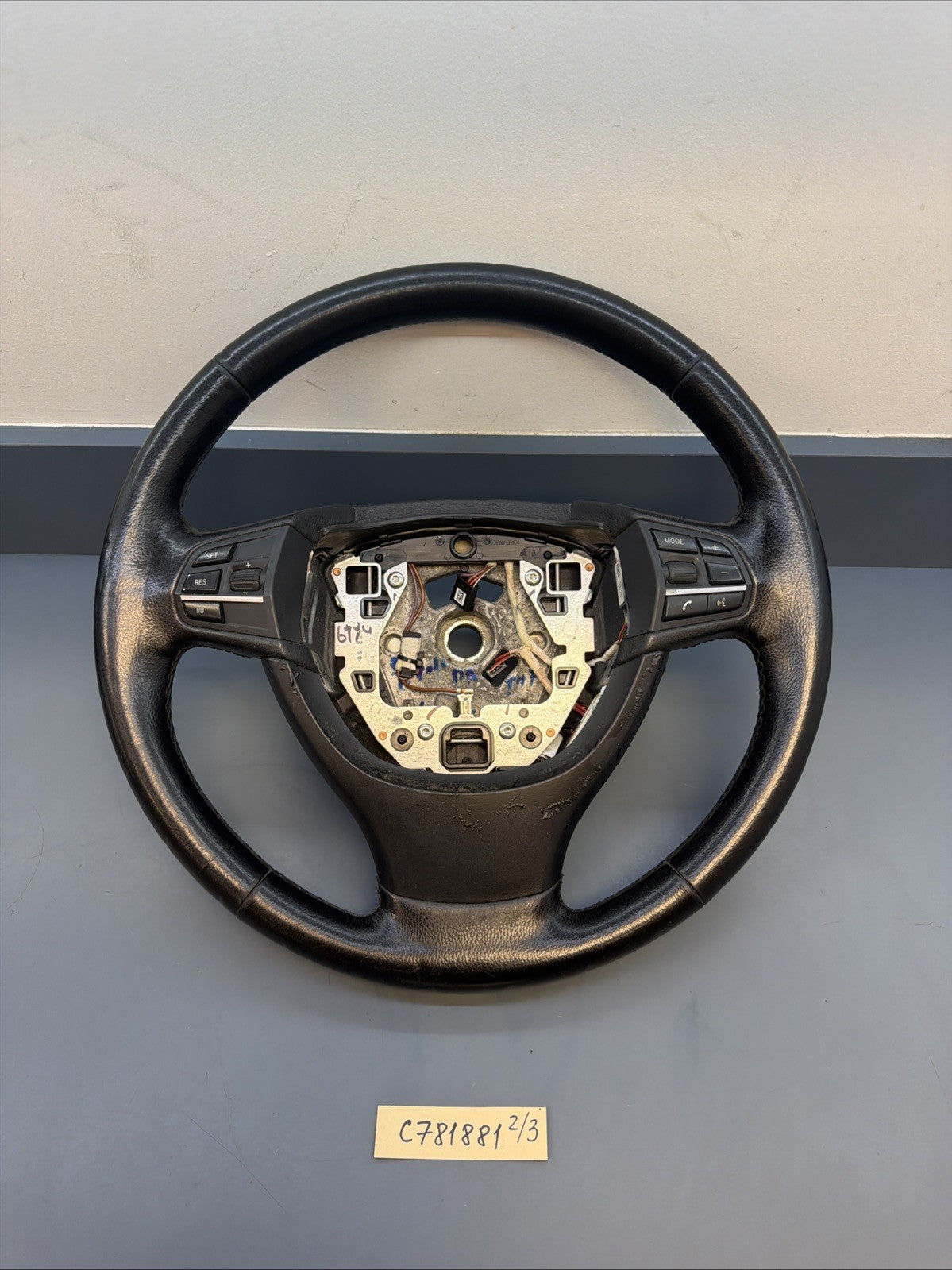 BMW Leather Steering Wheel with Controls OEM 9229479 F07-F11 2010-2016