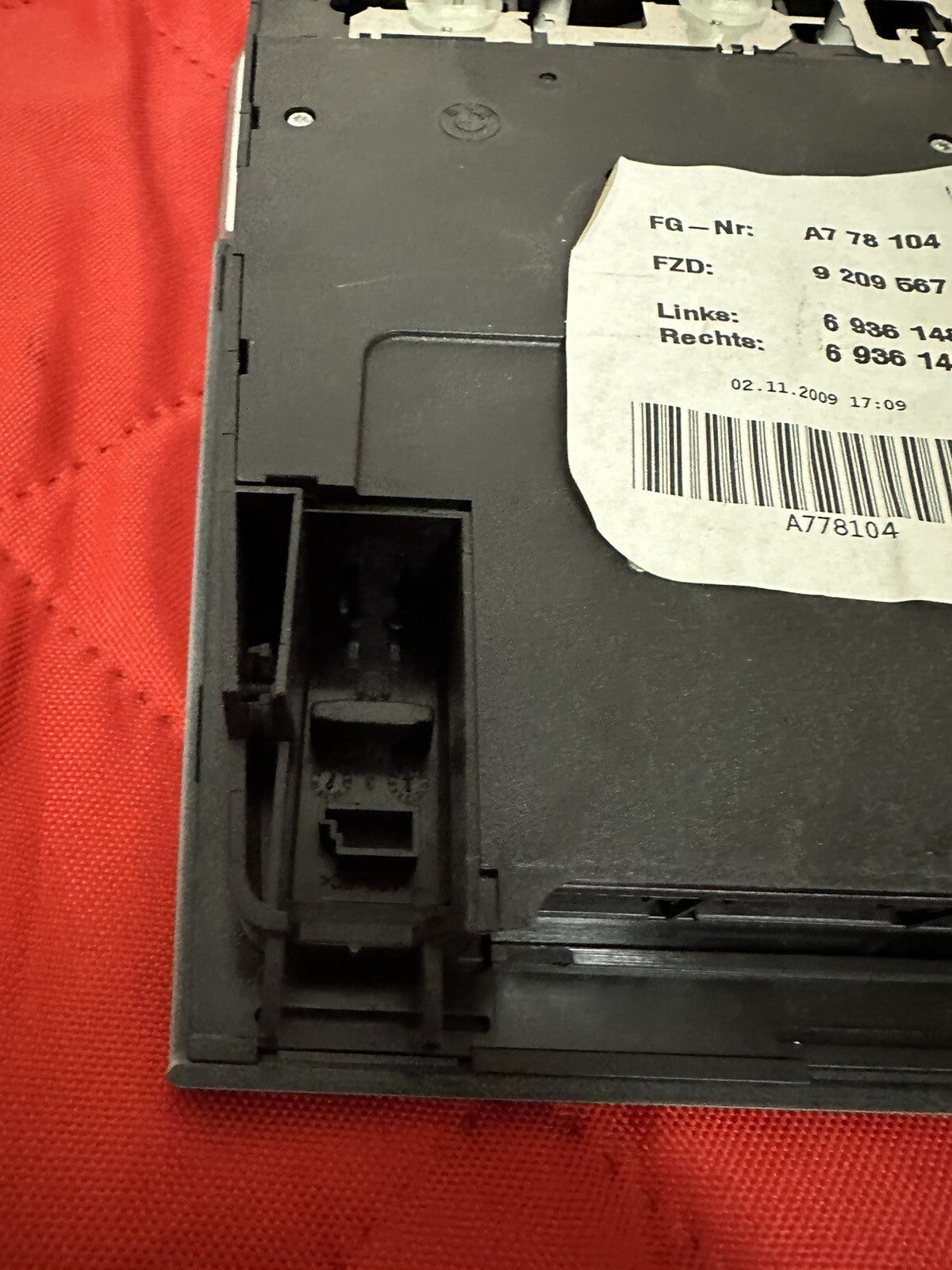 BMW E90 E92 SWITCH UNIT DOME ROOF SLIDING READING LIGHT LAMP GRAY OEM 9209567
