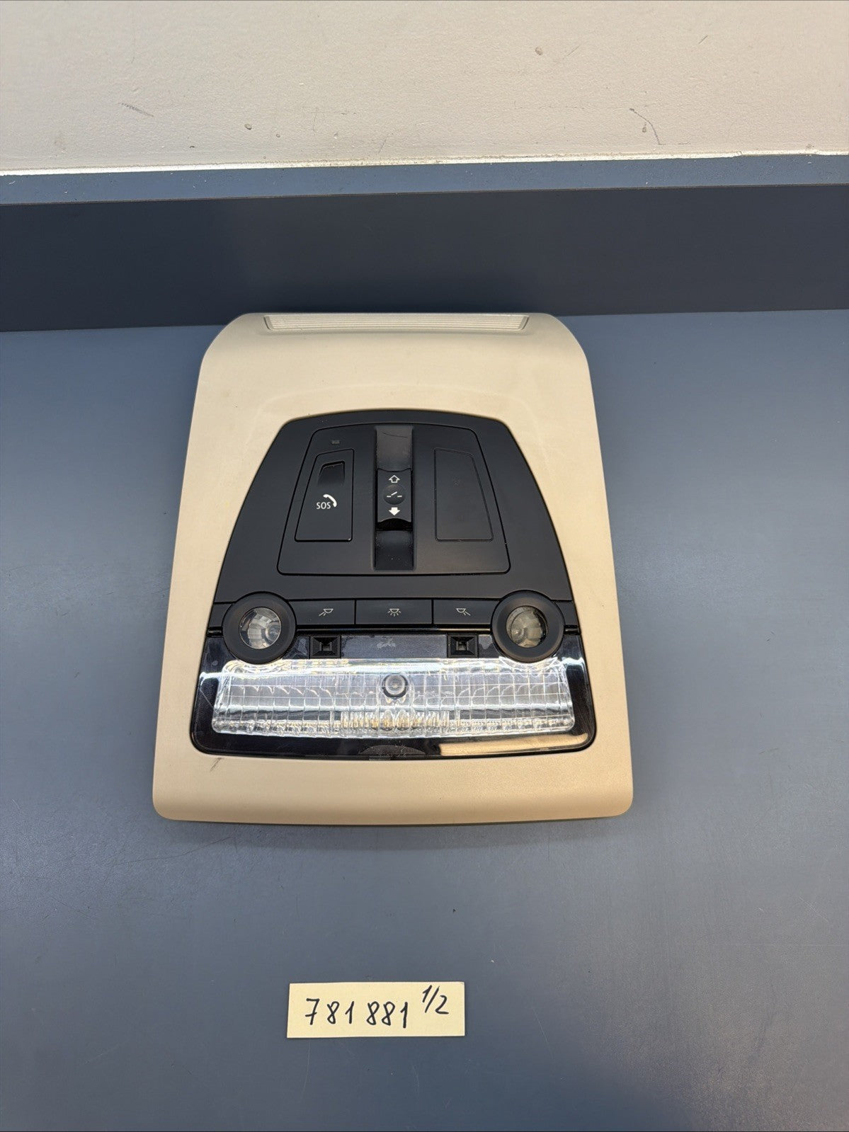09-17 BMW F10 528i 750Li Front Overhead Dome Light Sunroof Switch BEIGE 9276232