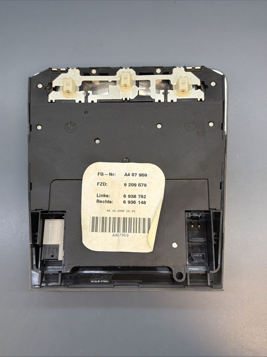 2007 - 2011 BMW 328I Front Overhead Dome Light W/ Sunroof Switch 9209579 OEM
