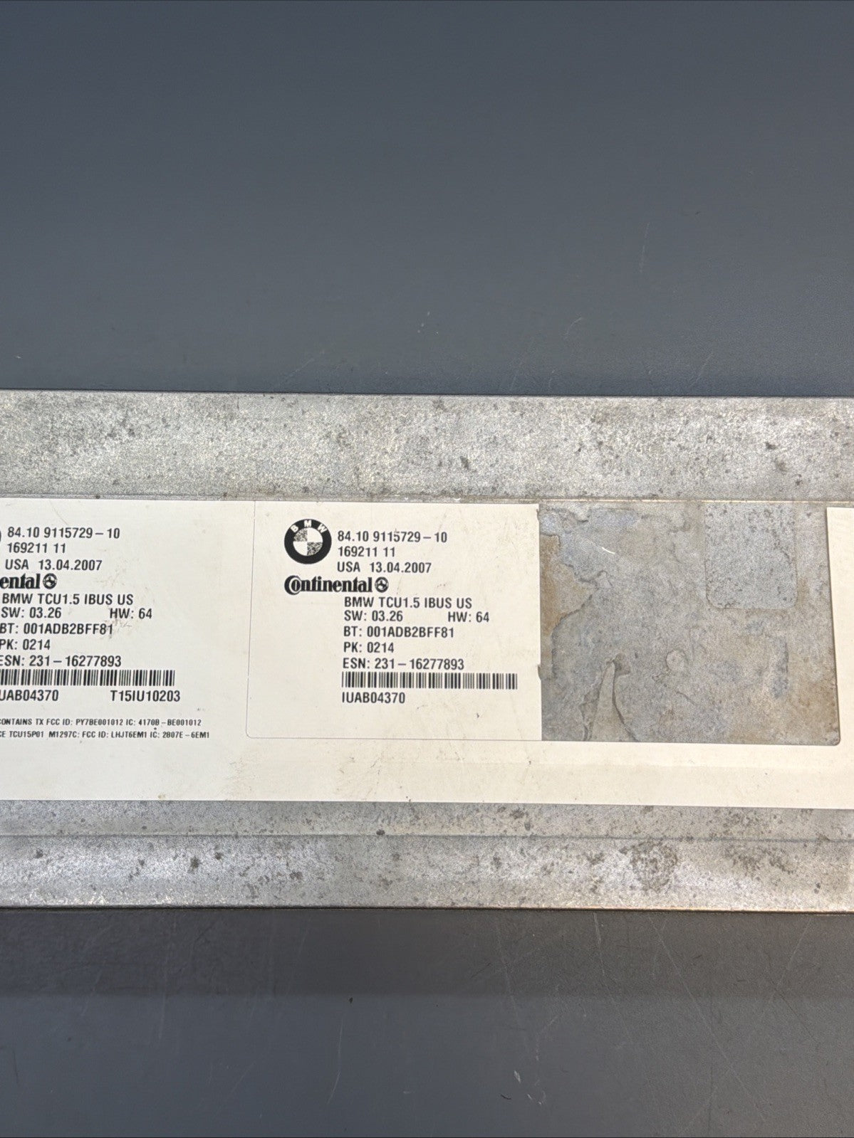 2007 - 2010 BMW X3 Bluetooth Telematics Communication Control Module 9115729 OEM