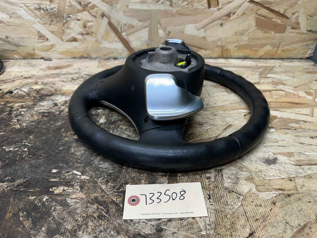 BMW 2006-2013 E9X 3 SERIES BLACK LEATHER STEERING WHEEL W/ PADDLES OEM 3051626