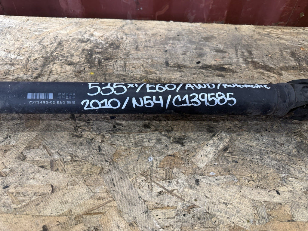 2010 E60 535XI AWD REAR DRIVESHAFT 7573493 74648