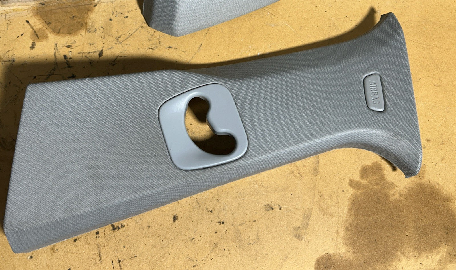 11-17 BMW X3 F25 CENTER LEFT & RIGHT SIDE UPPER B PILLARS COVER TRIM PANEL GRAY