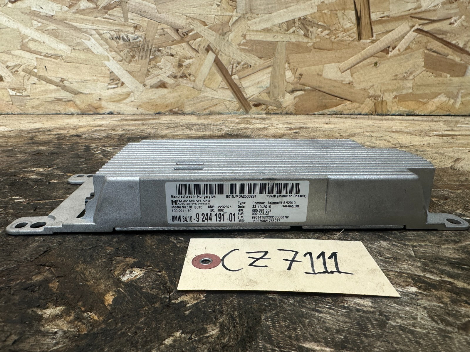 BMW 2010-2017 F10 F01 5 7 SERIES TELEMATICS BLUETOOTH CONTROL MODULE OE 9244191