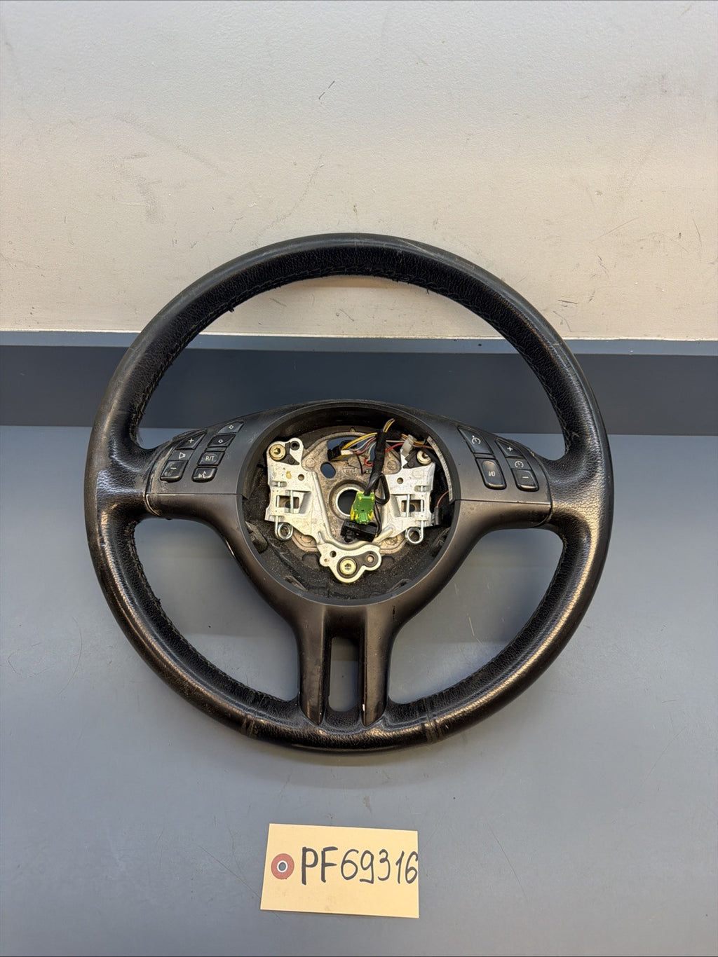 BMW 99-06 E46 3 SERIES BLACK LEATHER SPORT STEERING WHEEL OEM 101493/6760659