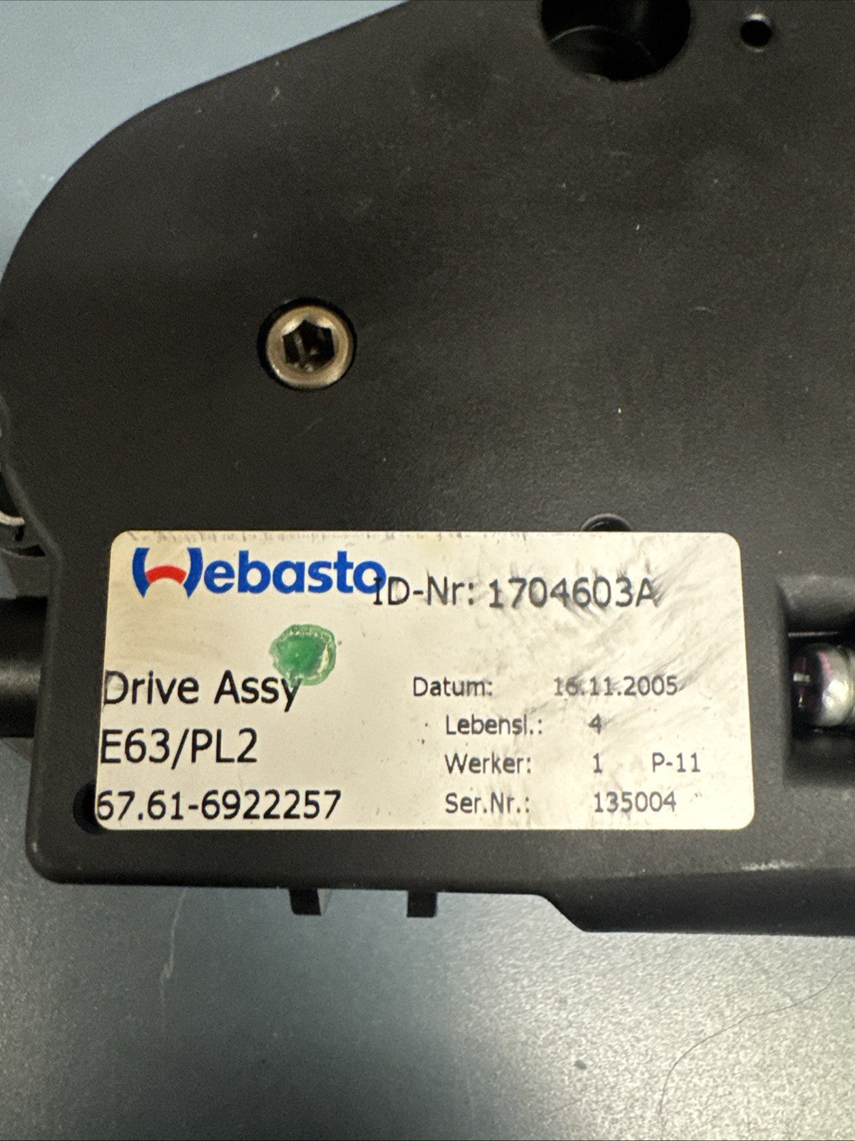 2006-2011 BMW E90 3 Series Electric Sunroof Motor 6922257 Oem Unit