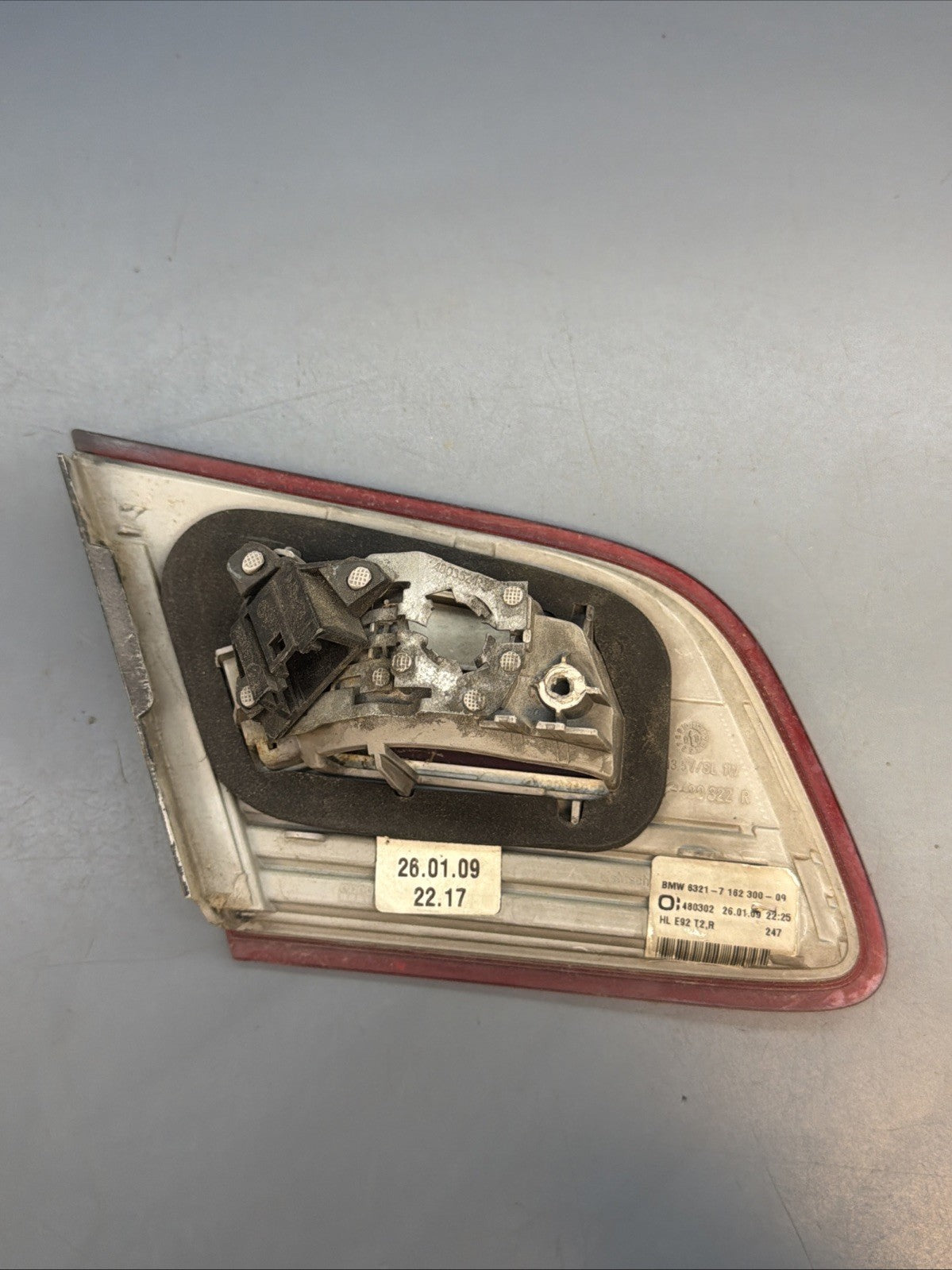 07-10 BMW M3 335 E92 Coupe Rear Right Inner Taillight Assembly 7162300 PRE-LCI