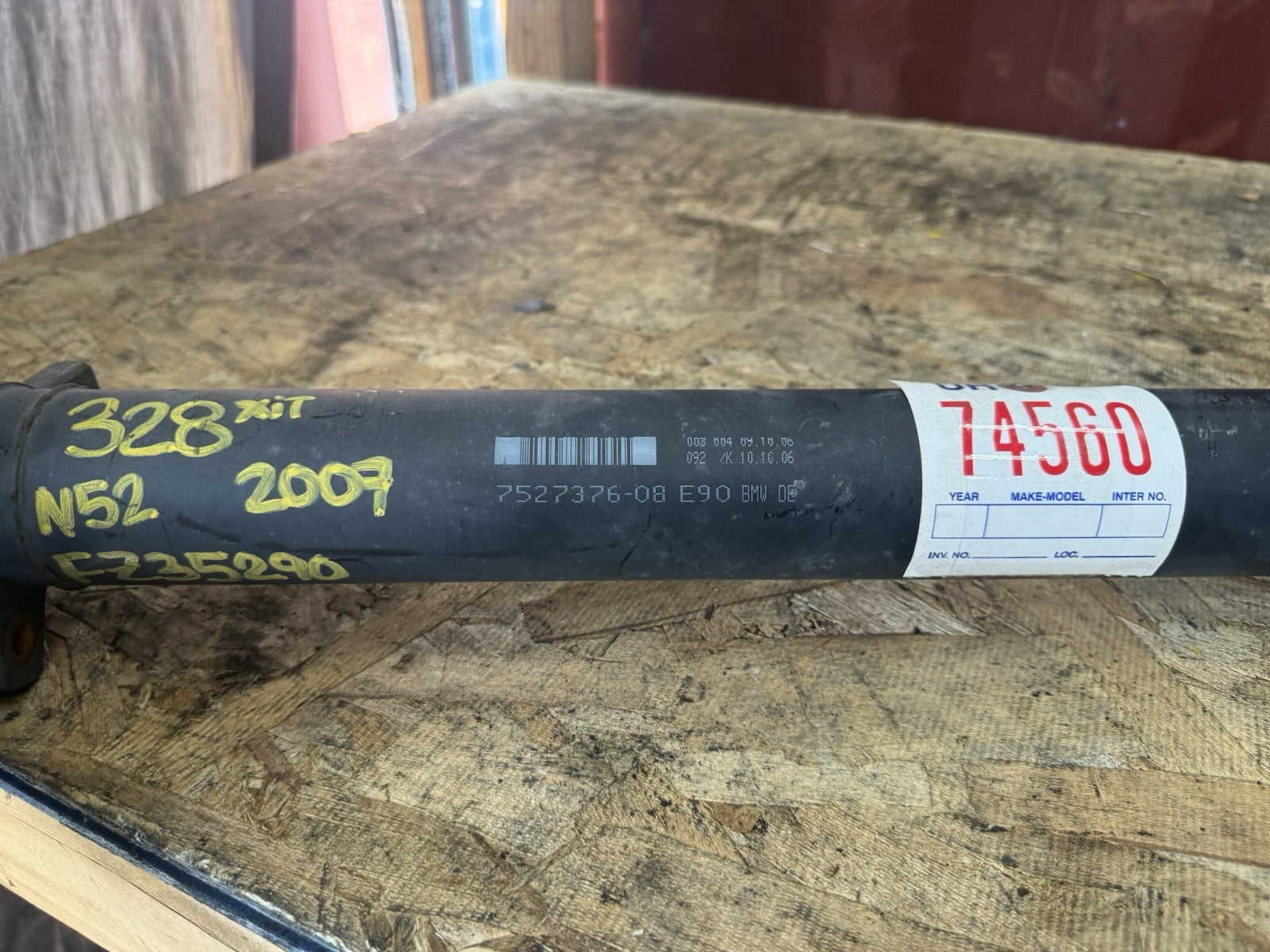 06-14 BMW E90 325xi Automatic Transmission Drive Axle Shaft Assy 7527376