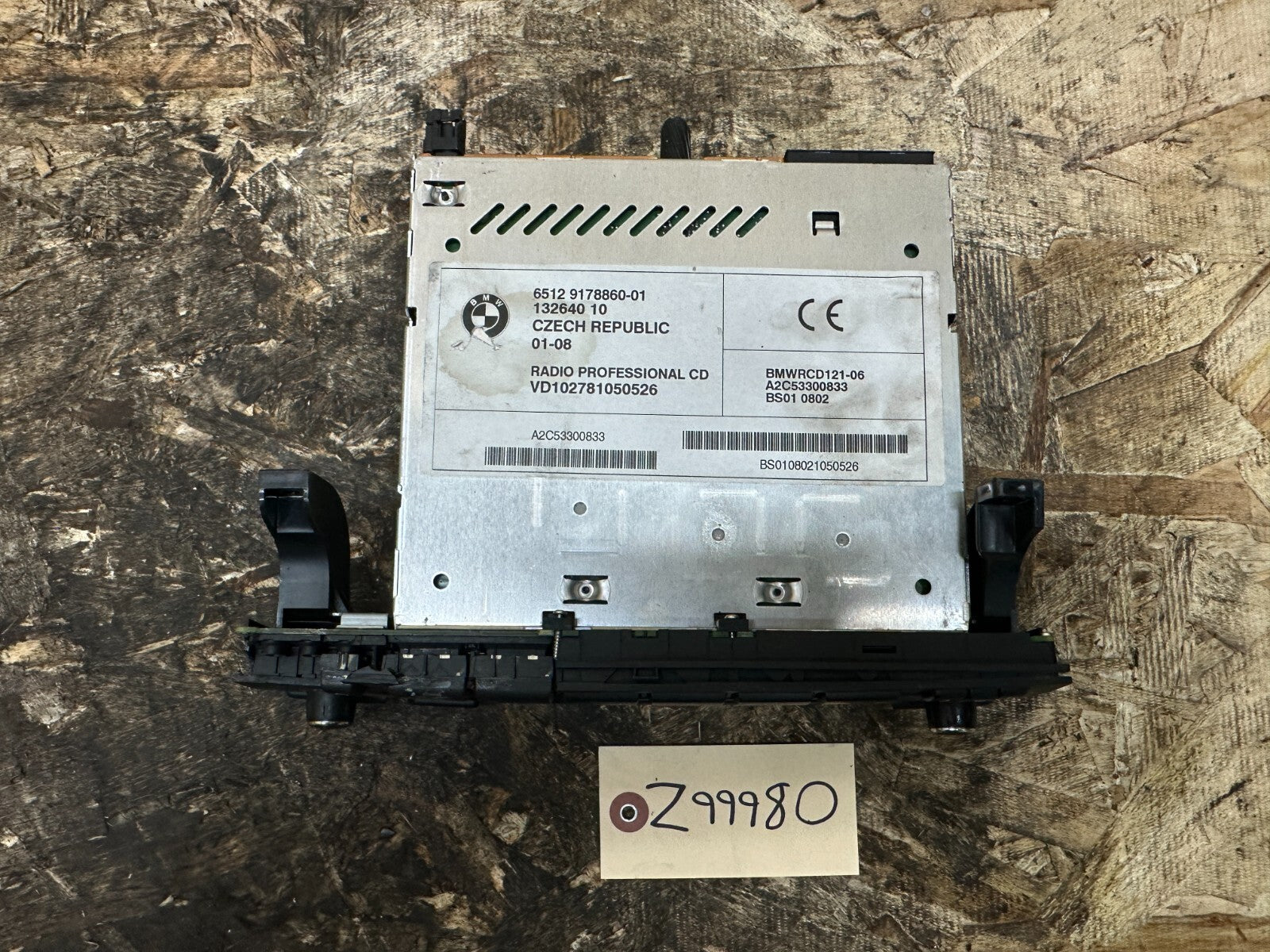 BMW 2006-2008 BROKEN FOR PARTS E90 3 SERIES AUDIO RADIO CD PLAYER OEM 9178860