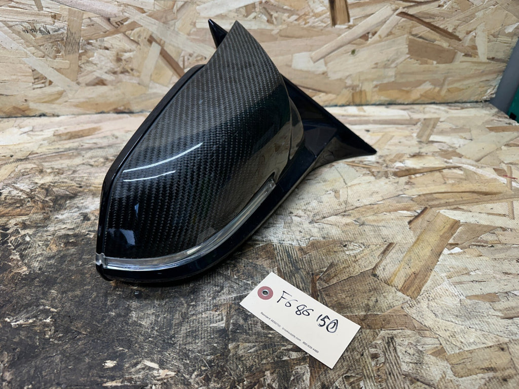 BMW 12-19 F30 POWER FRONT RIGHT PASSANGER DOOR MIRROR +COVER CRACKED OEM 013079