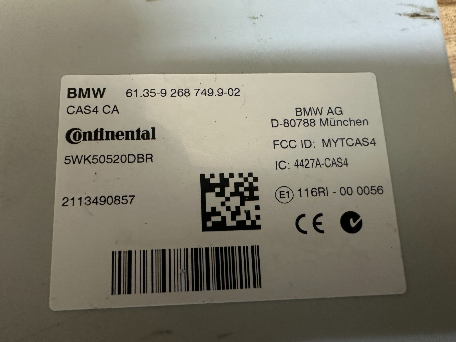 BMW 2011-2017 F25 X3 N55 ENGINE ECU+CAS(IMMOBILIZER+KEY VIN MATCHED OEM 7632115