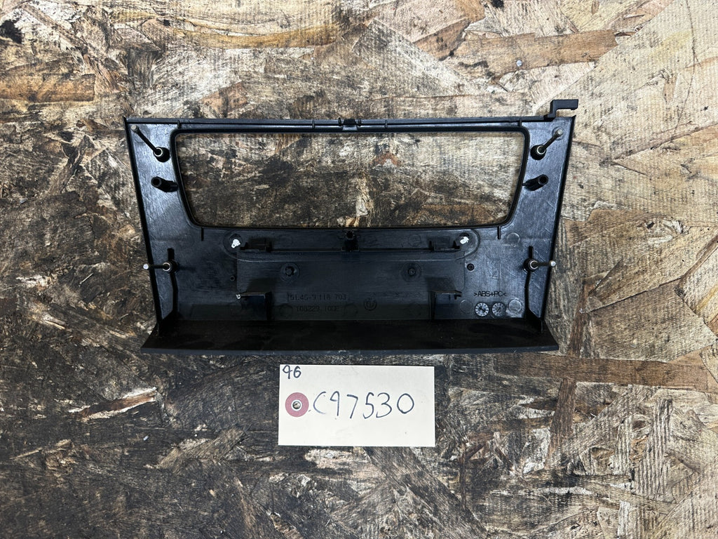 BMW 06-12 E90 3 SERIES CENTER CONSOLE CLIMATE CONTROL TRIM BLACK OEM 9118703