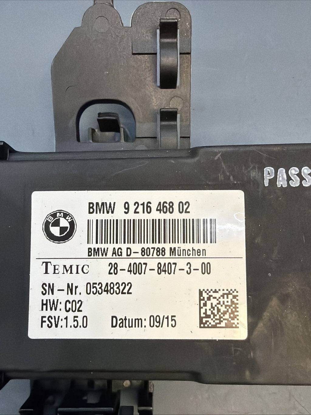 12-18 BMW 320i 328i 335i F30 FRONT OR REAR HEATED SEAT CONTROL MODULE 9216468