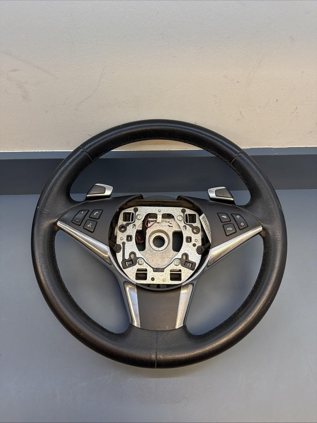 04-10 BMW E60 550i 540i 645Ci 650i Sport Steering Wheel w/ Paddle Shift 6968573
