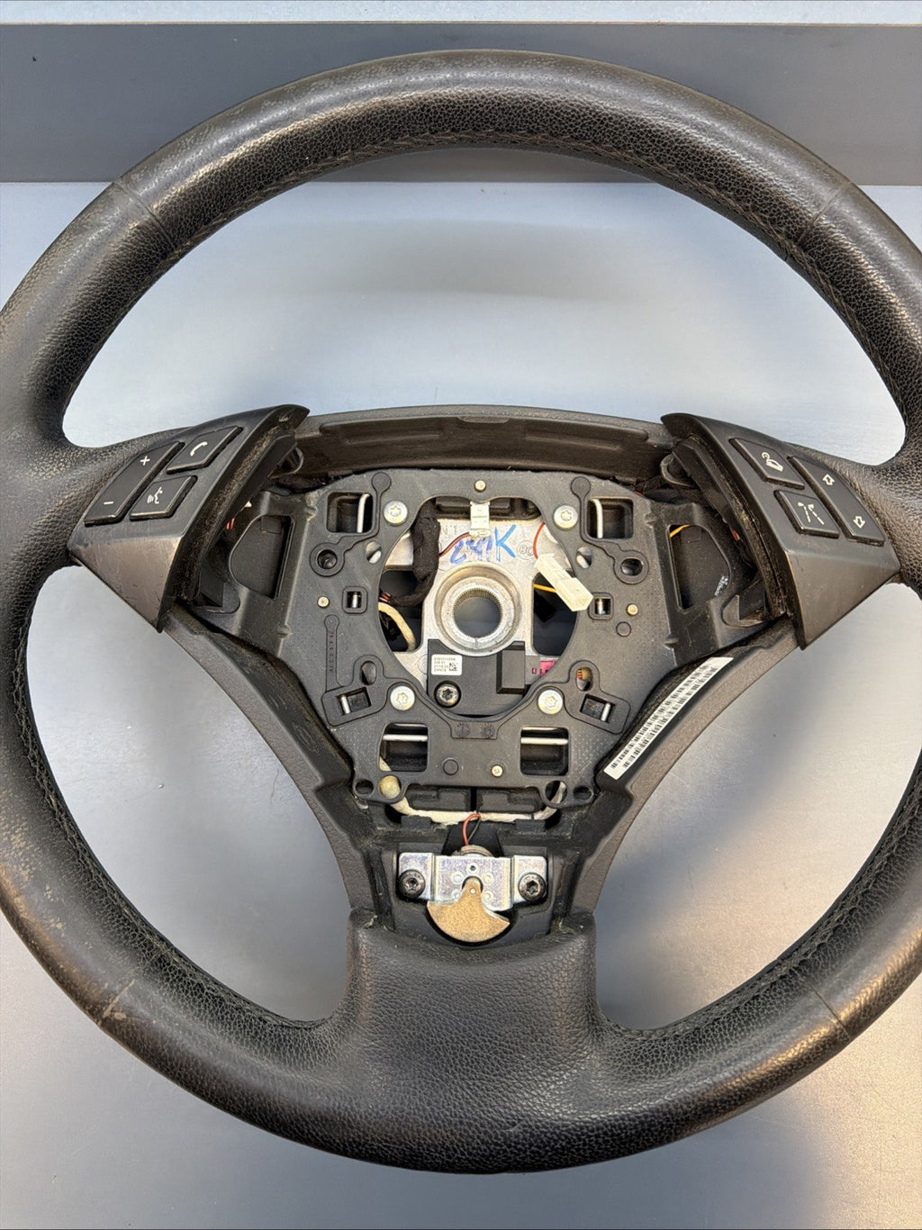 BMW 03-10 E60 5 SERIES SPORT BLACK LEATHER STEERING WHEEL OEM 11008818