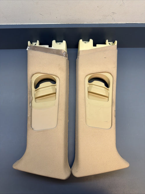 01-06 BMW E46 SEDAN B PILLAR LEFT & RIGHT Trim Cover BEIGE 8220241 8220242