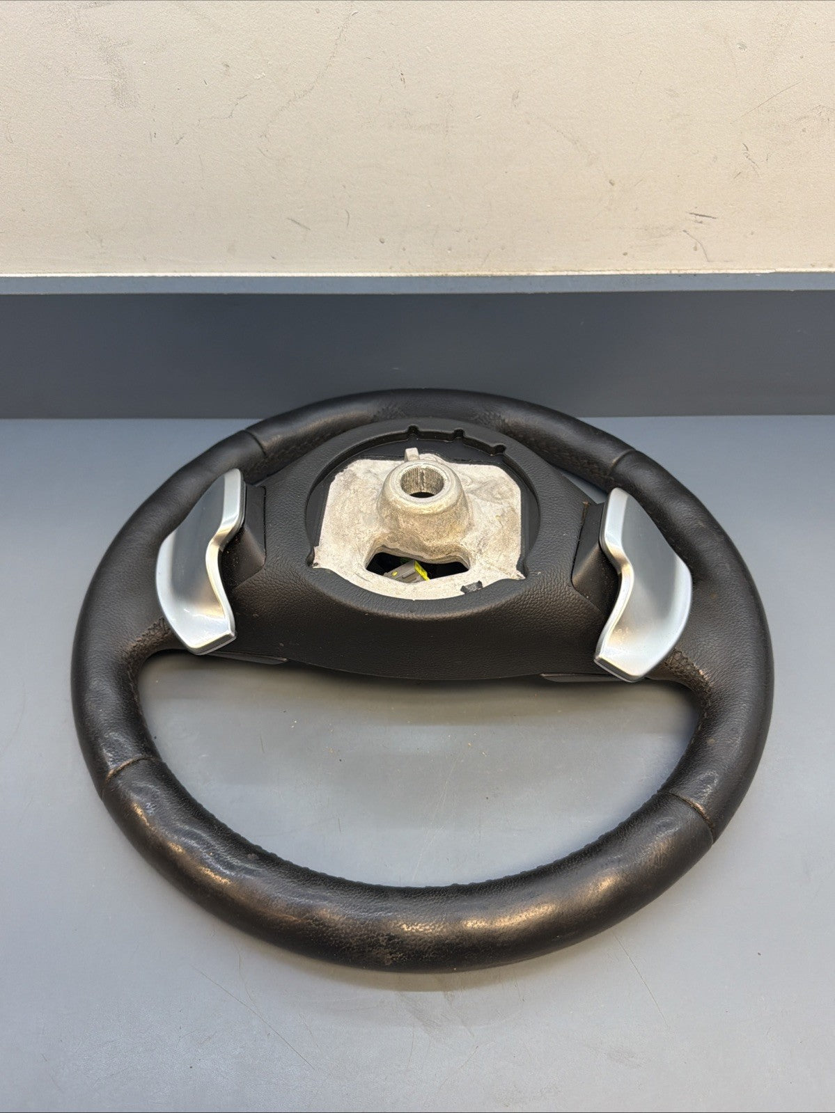 06-11 BMW E90 3 SERIES BLACK LEATHER SPORT STEERING WHEEL W PADDLES 6795858