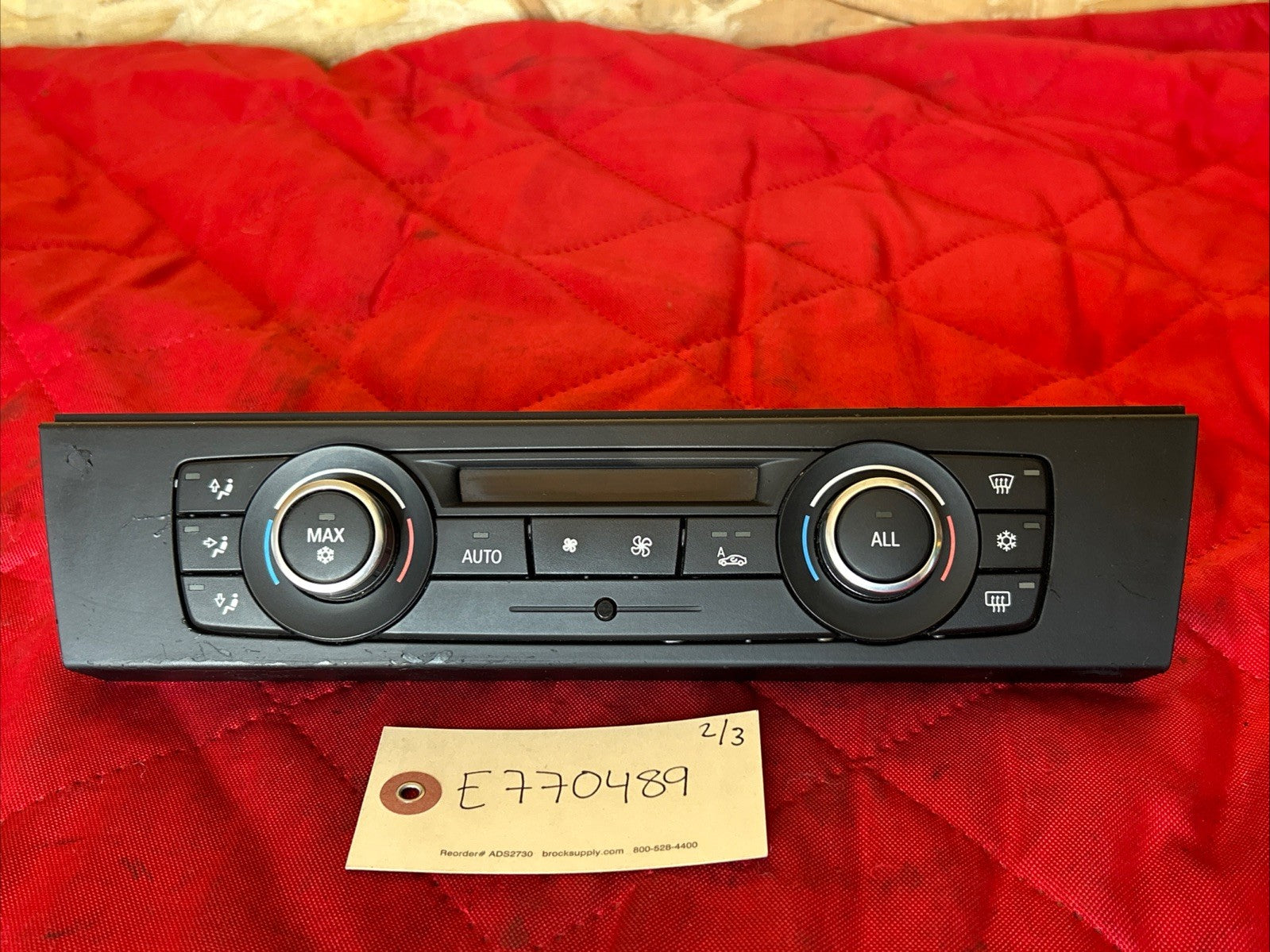07-13 OEM BMW E92 E93 328 335 Coupe AC Climate Control Switch Panel 9263305