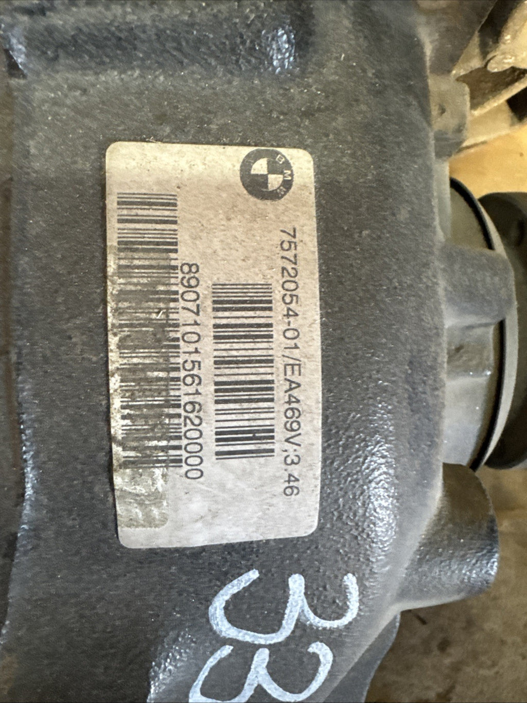 BMW REAR DIFFERENTIAL E90 SERIES 335Xi FINAL DRIVE 3.46 7572054