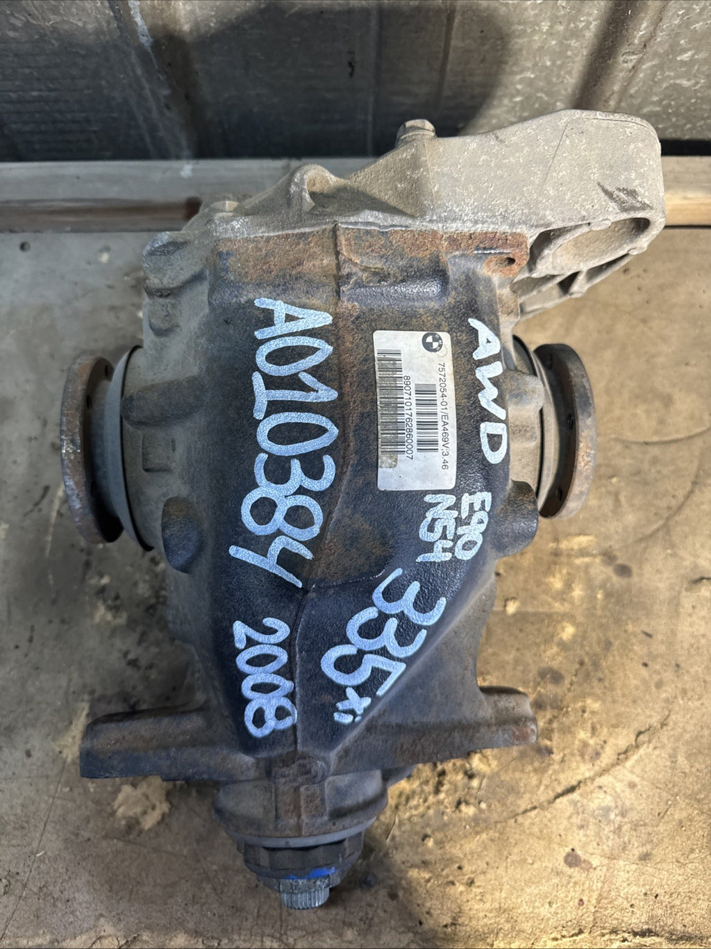 BMW REAR DIFFERENTIAL E90 SERIES 335Xi AUTOMATIC FINAL DRIVE 3.46 7572054