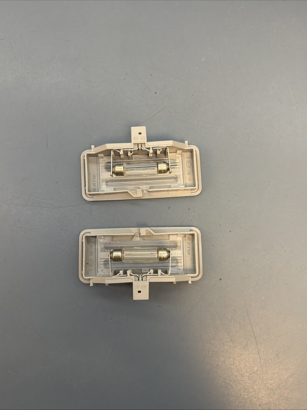 2007-2013 BMW 328i 335i E90 OVERHEAD SUNVISOR LIGHTS LAMPS GRAY SET OEM 6962011