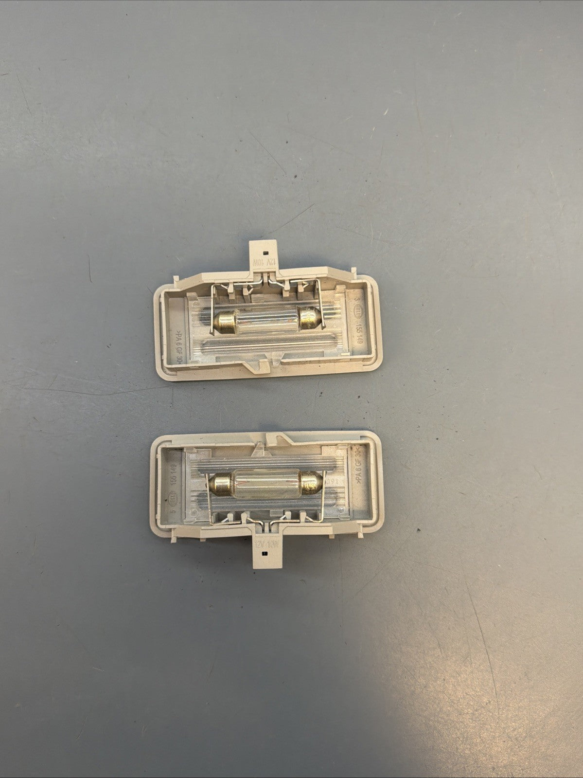 2007-2013 BMW 328i 335i E90 OVERHEAD SUNVISOR LIGHTS LAMPS GRAY SET OEM 6962011