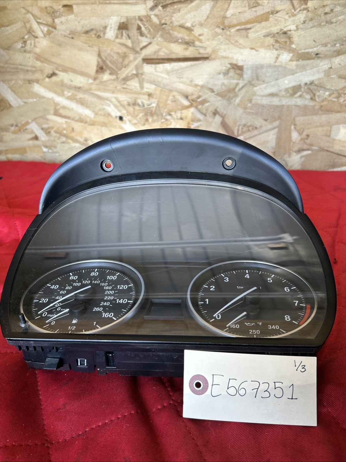 07-11 BMW 335I 328I INSTRUMENT CLUSTER GAUGE SPEEDOMETER OEM 9187368 117K MILES
