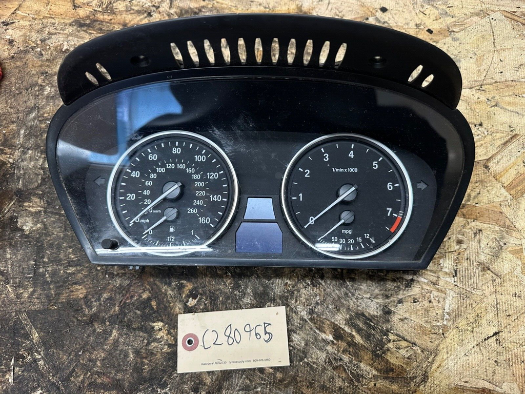 BMW 2004-2010 E60/E61 LCI SPEEDOMETER GAUGE PANEL MPH OEM BMW 6965359
