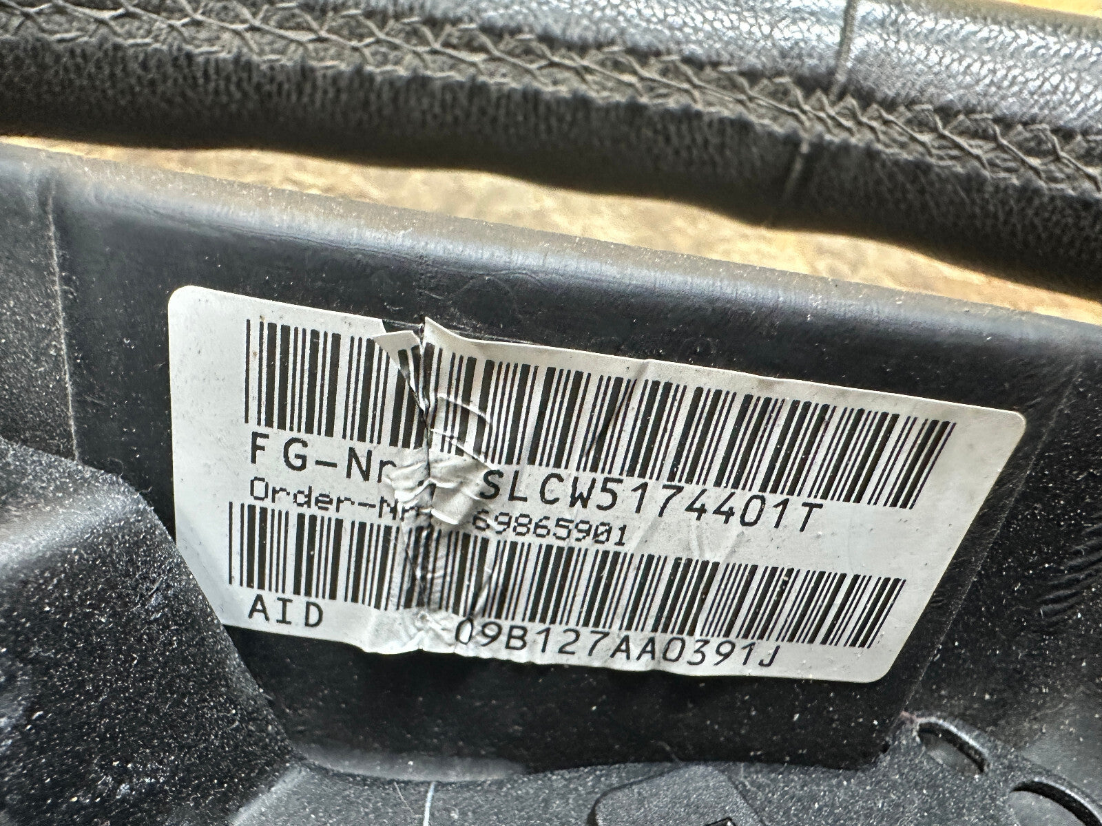 BMW 2004-2010 E60 3 SPOKE BLACK LEATHER STEERING WHEEL OEM 6079000