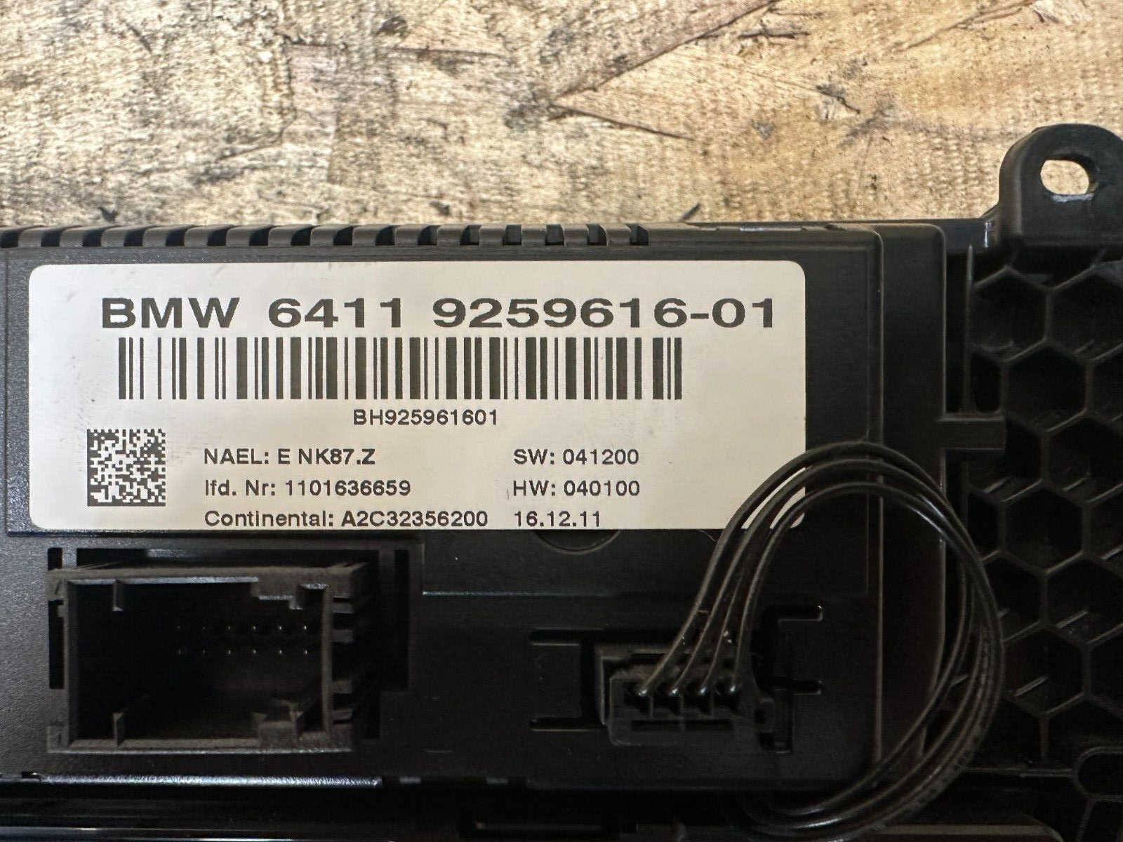 BMW 11-17 F25 X3 AC/HEATER CLIMATE CONTROL SWITCH PANEL+TRIM BLACK OEM 9259616