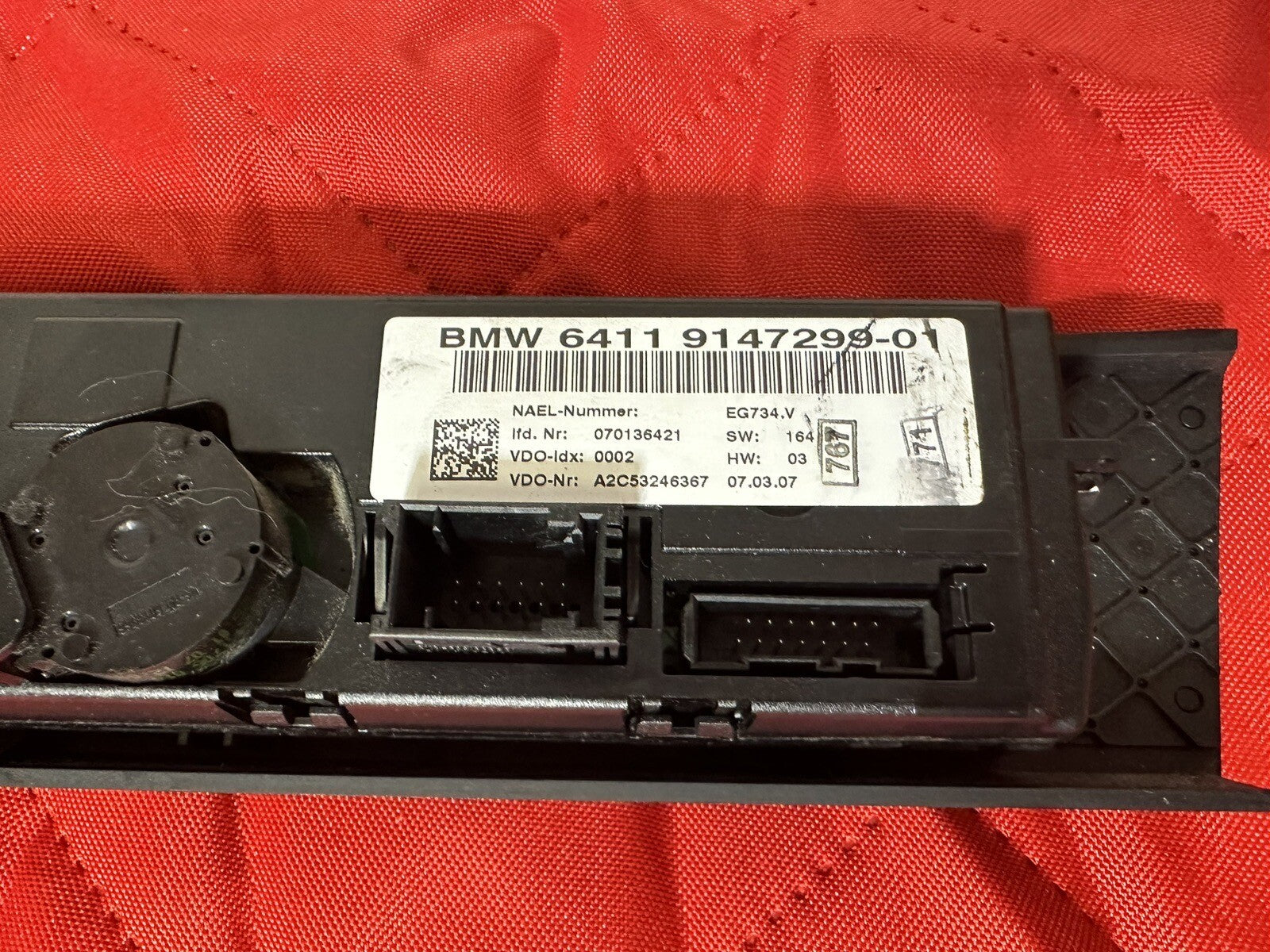07-09 BMW AUTOMATIC HEATER A/C CLIMATE CONTROL SWITCH UNIT E90 OEM 9147299