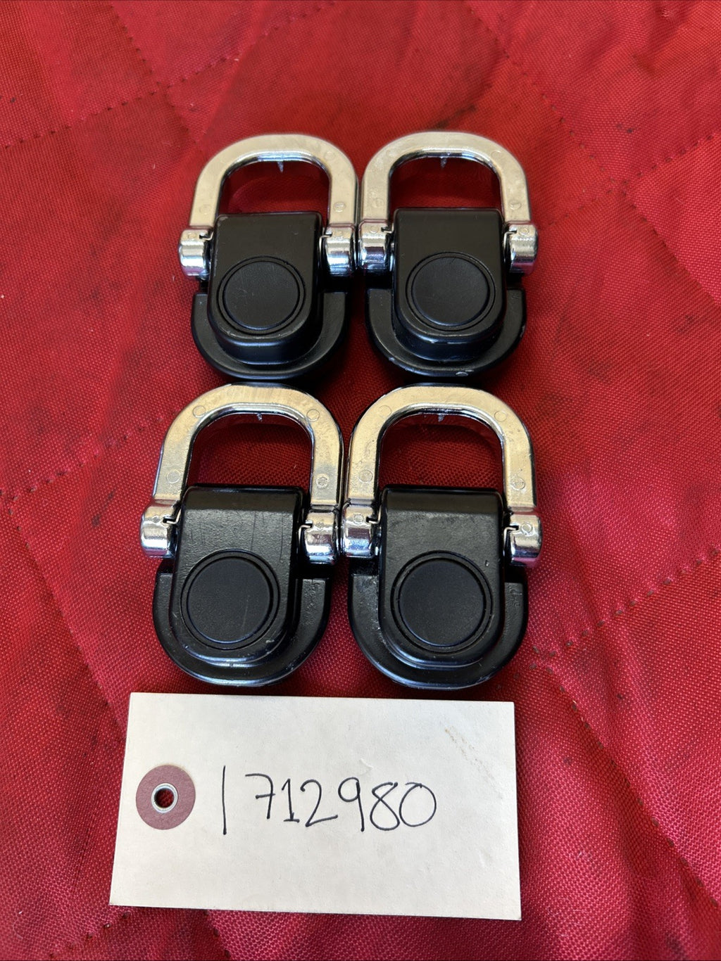 03-17 BMW X3 E83 F25 Rear Trunk Cargo Tie Down Hooks 3400537 Set of Four (4) OEM