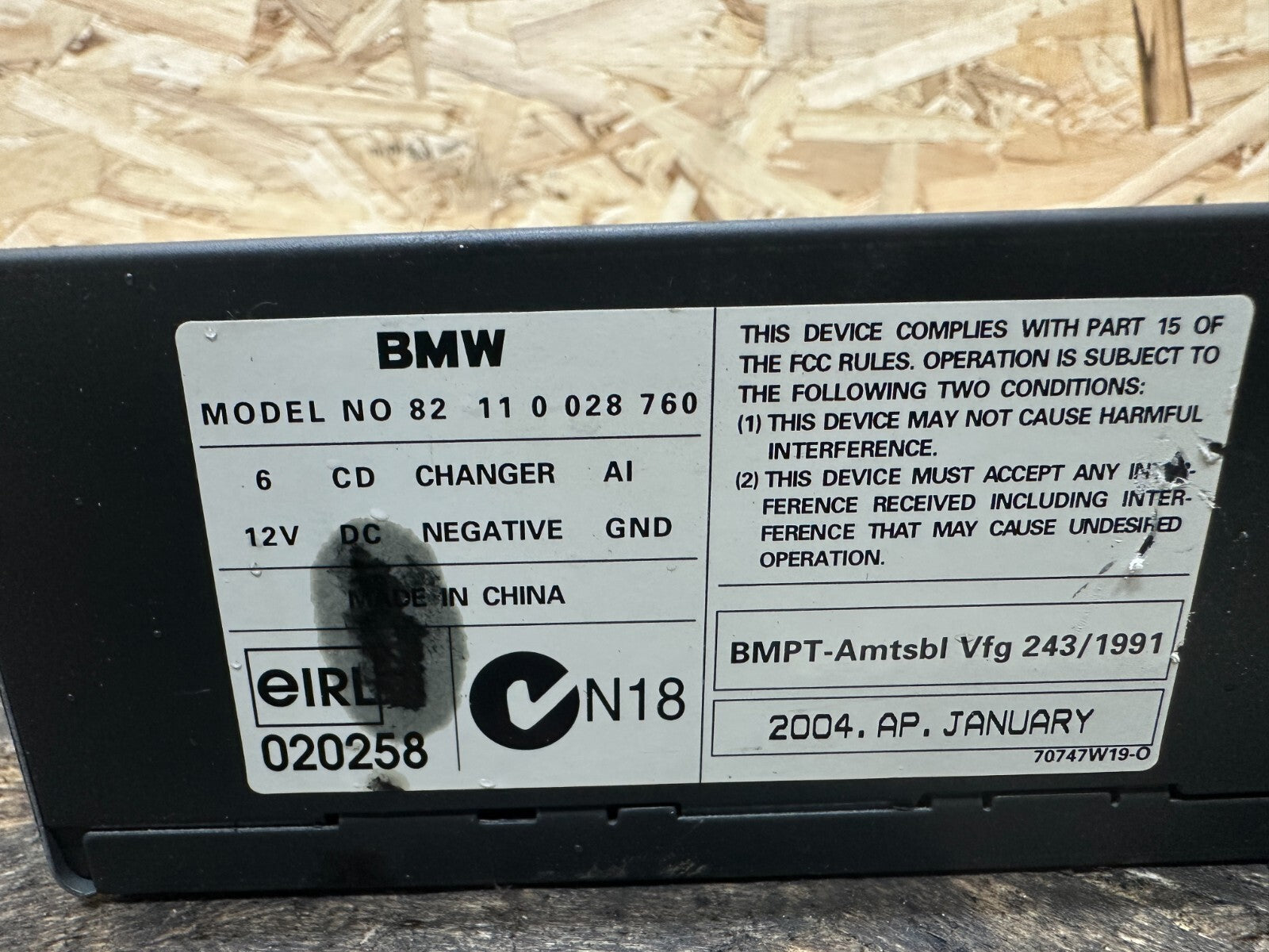 BMW 95-06 E39 E46 3 5 SERIES CD CHANGER UNIT+6 DISC MAGIZINE OE 8364931+0028760