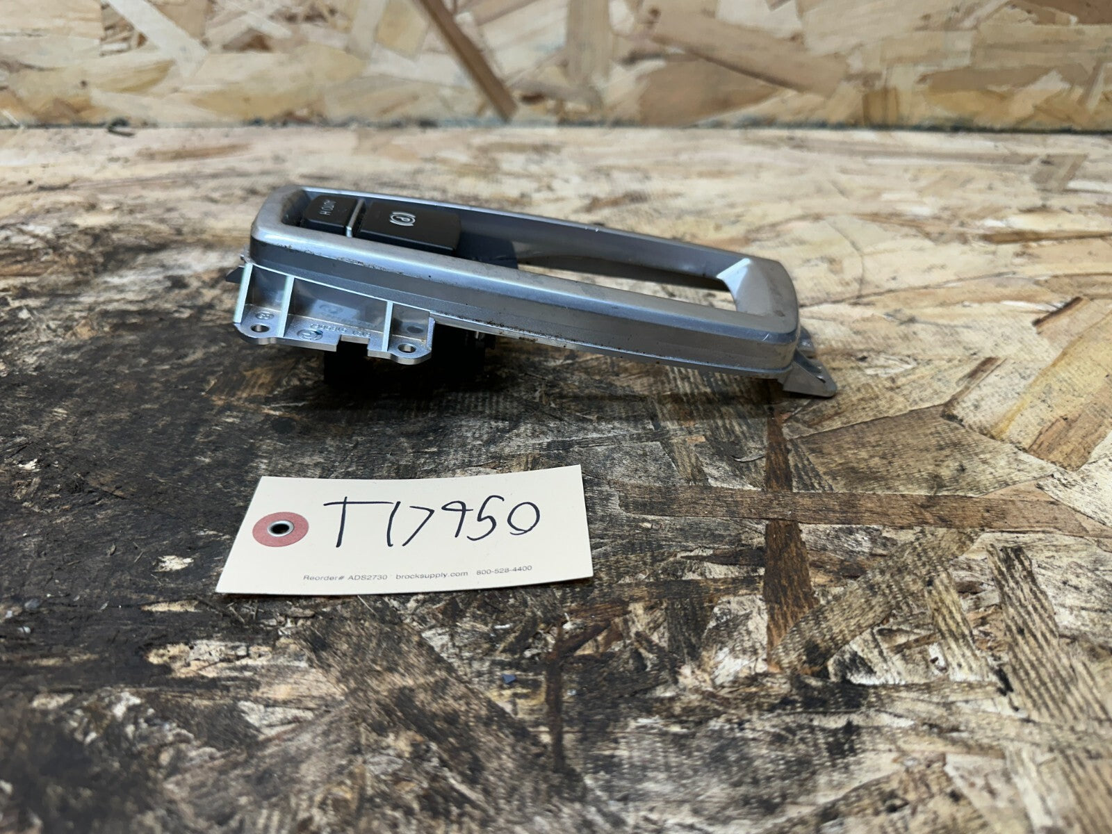 BMW 11-16 F25 X3 F0X 5 SERIES PARKING BRAKE SWITCH + TRIM SILVER OEM 10041037