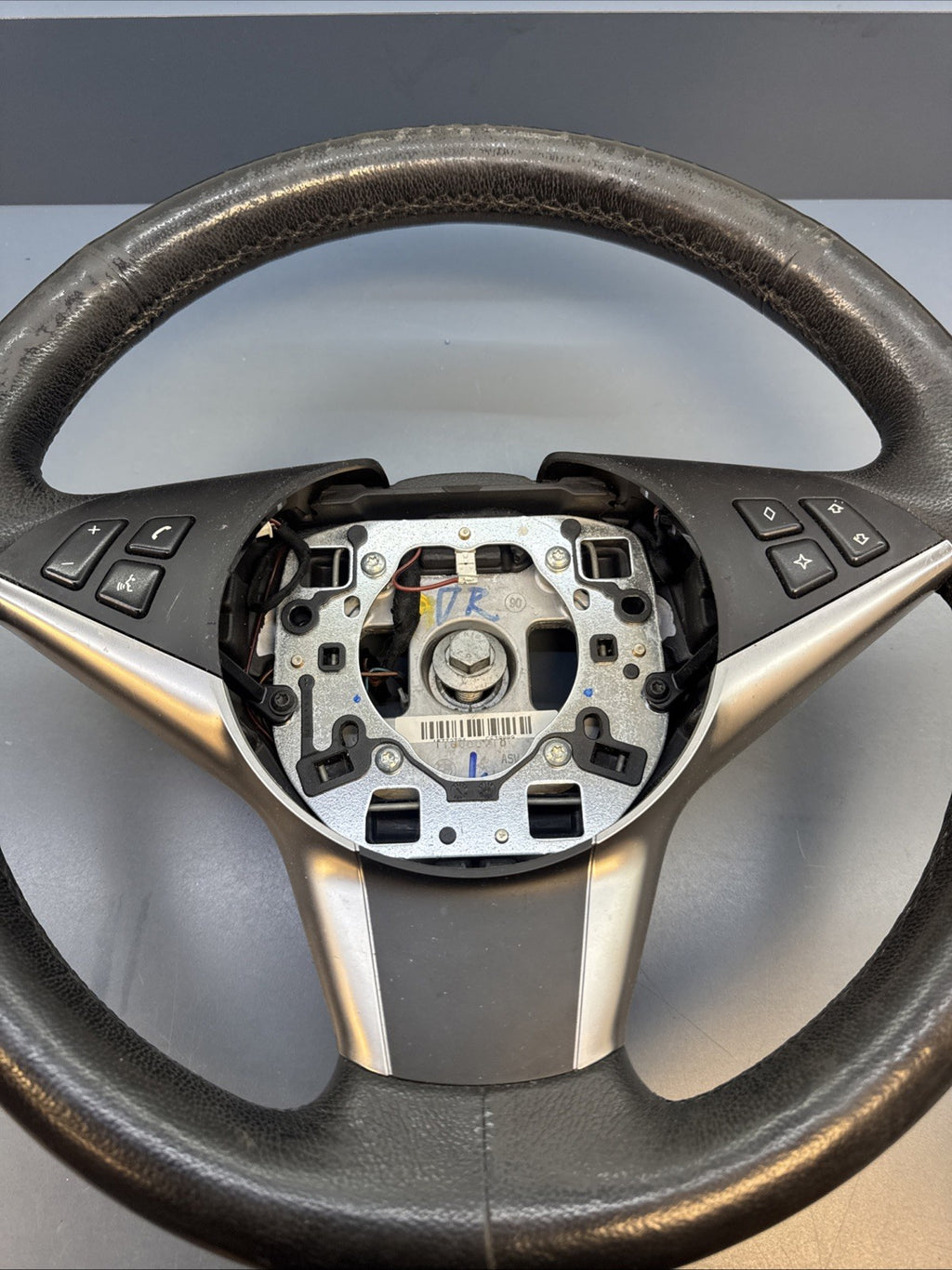 2004-2010 BMW E60 E61 E63 E64 LEATHER STEERING WHEEL Oem HEATED SPORT