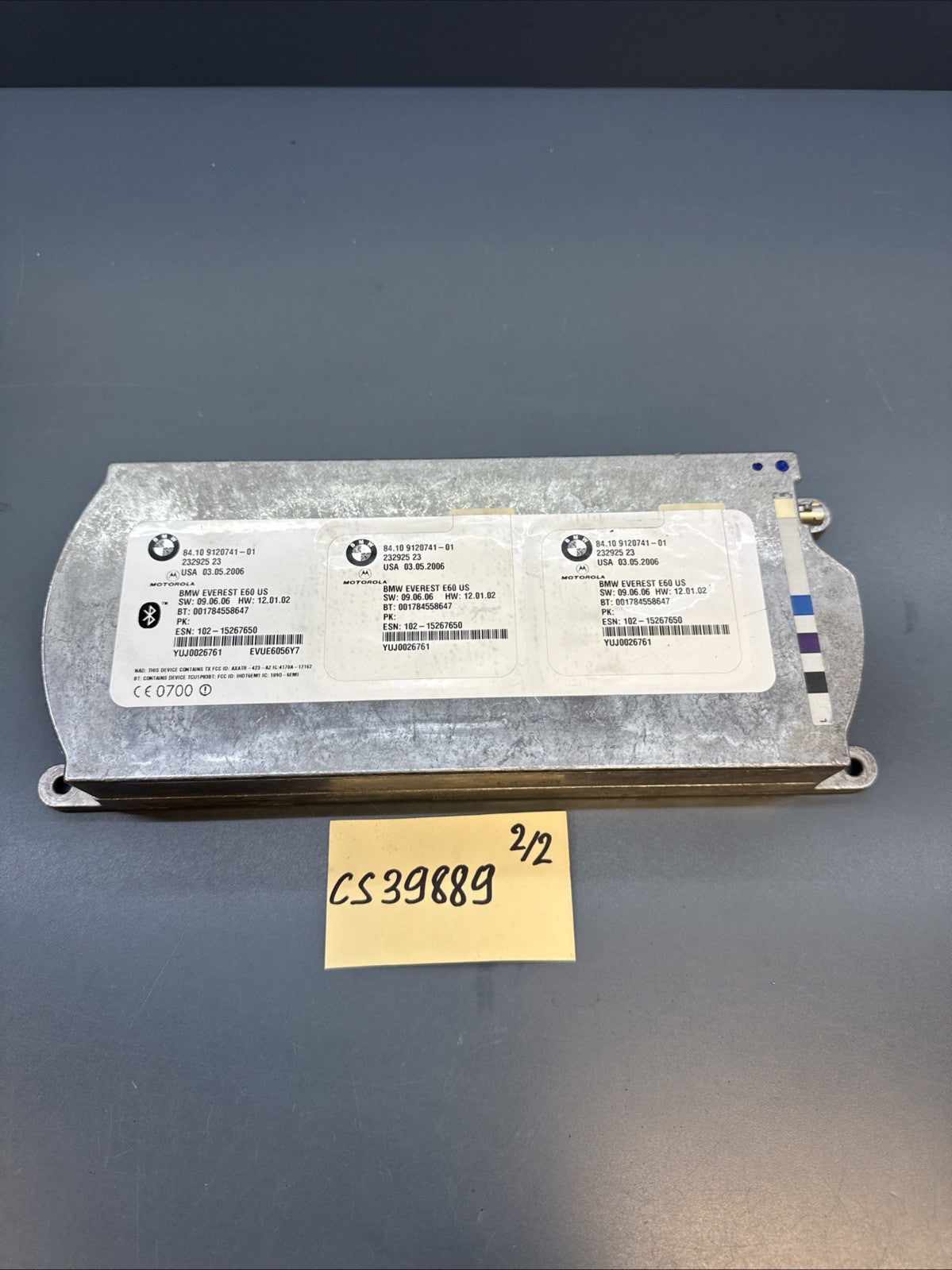 04-10 BMW E60 E61 E63 E64 525i M5 645ci 650i Bluetooth Telematic 9120741