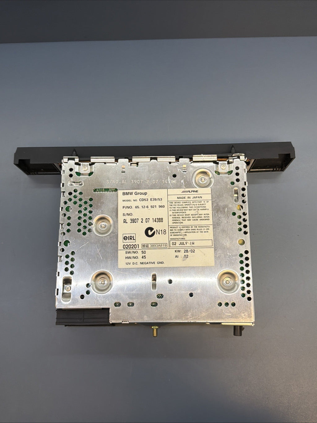 1999-2006 BMW 5 SERIES 525/528/530/540/X5 BUSINESS CD PLAYER IN DASH OEM 6921960