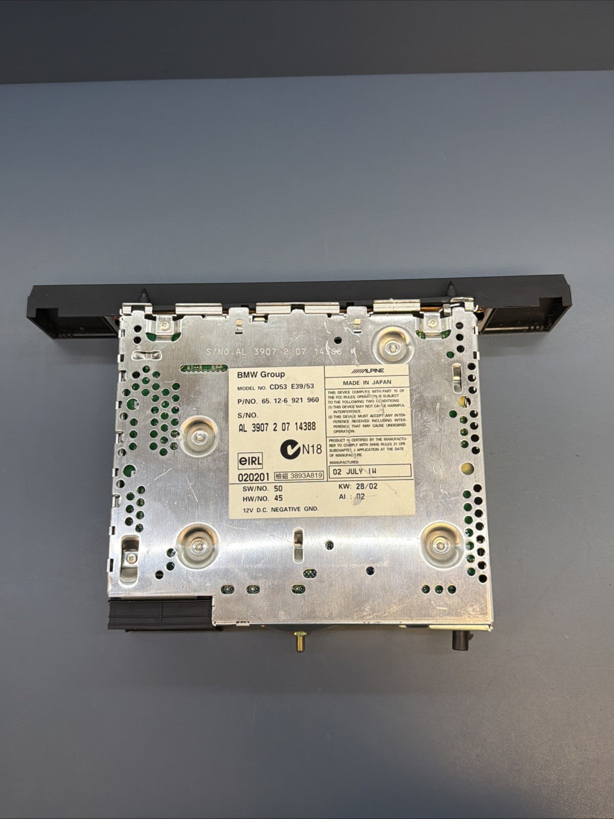 1999-2006 BMW 5 SERIES 525/528/530/540/X5 BUSINESS CD PLAYER IN DASH OEM 6921960