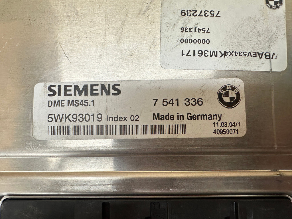 BMW 99-06 E46 E60 E83 3/5 SERIES X3 M54 ENGINE ECU+CAS+KEY 7541336 MS45.1