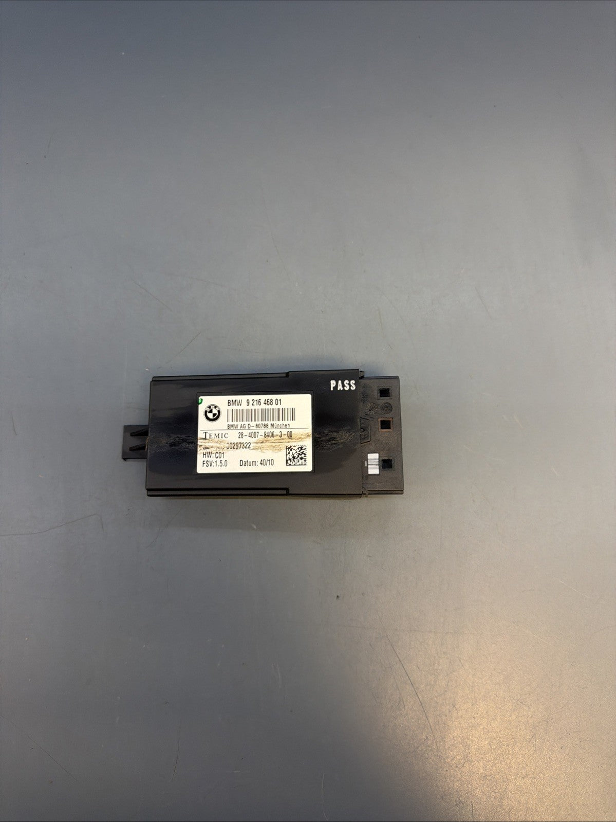11-16 BMW 528I 535I 550I F10 SEAT CONTROL MODULE UNIT TEMIC 9216468 OEM